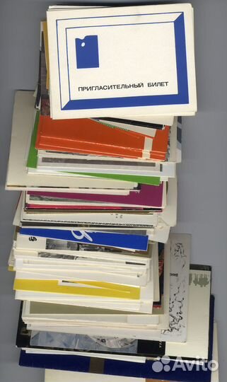 Пригласительные билеты на выставки. 180 шт. 1960-е