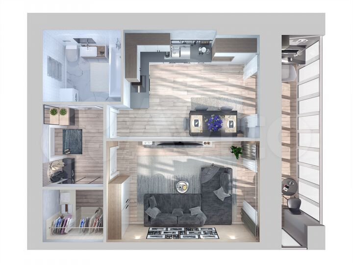 1-к. квартира, 41,7 м², 3/9 эт.