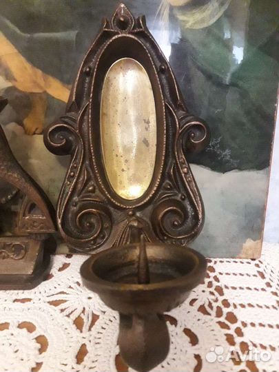 Подсвечники бронза.антиквариат