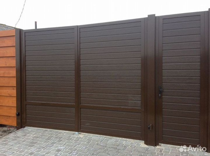 Ворота распашные. Монтаж