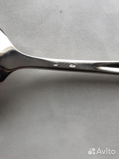 Ложка серебряная чайная знак зодиака Рыбы Лев