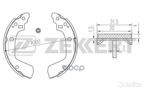 Колодки торм. бараб. задн. Suzuki Swift (MZ EZ)