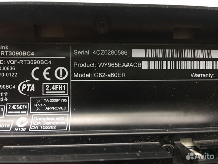 Hp g62-a60er разбор