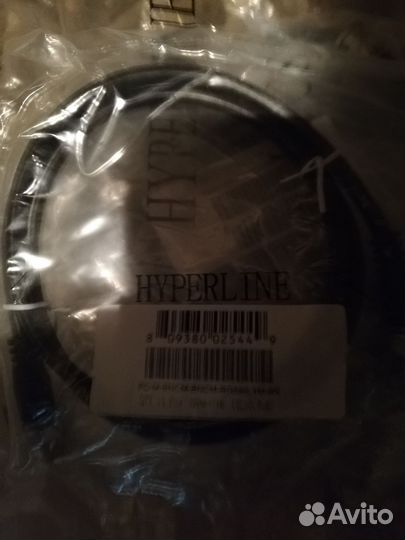 Кабель патч-корд Hyperline PC-M-bncm-RG59S-1M-BK