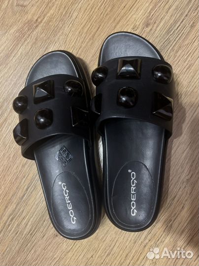 Шлёпанцы сабо кожа