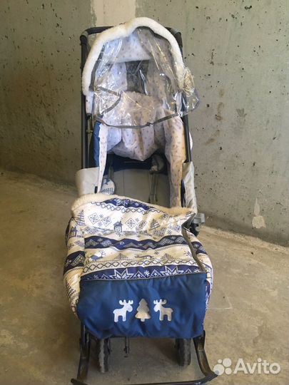 Детские санки с колесами