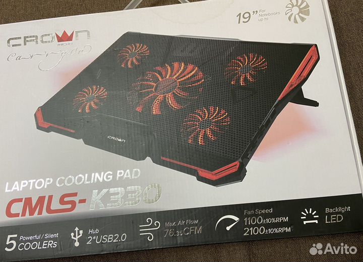 Подставка для ноутбука Crown cmls-K330 черный