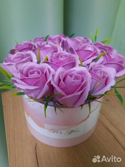 Букеты роз из мыла