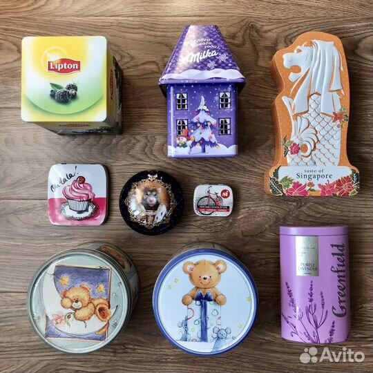 Жестяные коробки для хранения