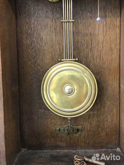 Антикварные немецкие часы с боем, XIX век