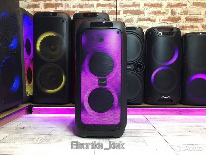 Напольная блютуз колонка с микрофоном