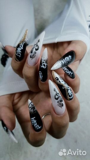 Креативный маникюр, крейзи наращивание, дизайн