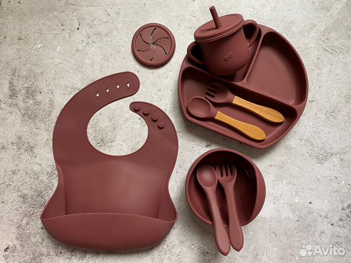 Детская посуда для кормления силиконовая