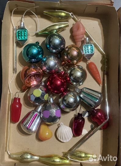 Малютка елочные игрушки СССР набор 48 шт