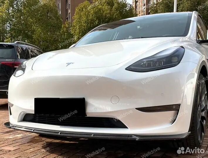 Сплиттер Tesla Model Y черный глянец