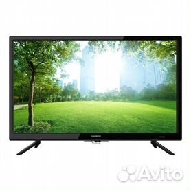 Цифровой телевизор 61 см белого И черного цвета