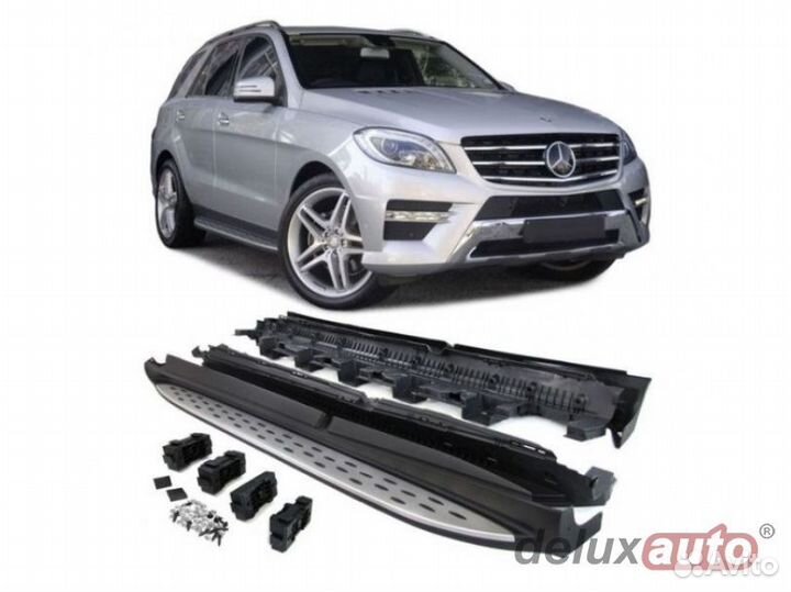 Пороги интегрированные Mercedes GLE Мерседес гле