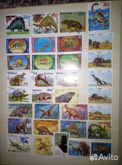 Марки динозавры