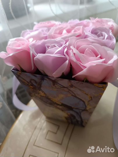 Букет из мыльных роз 9 штук