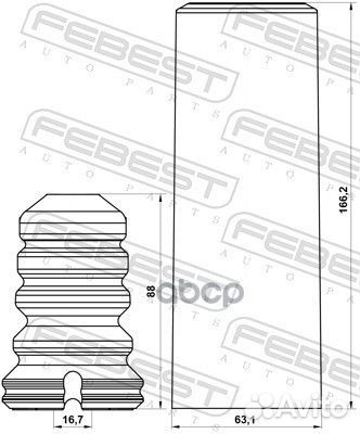 Пыльник-отбойник амортизатора зад Febest