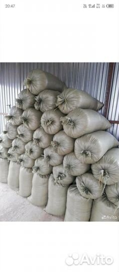 Опилки в мешках