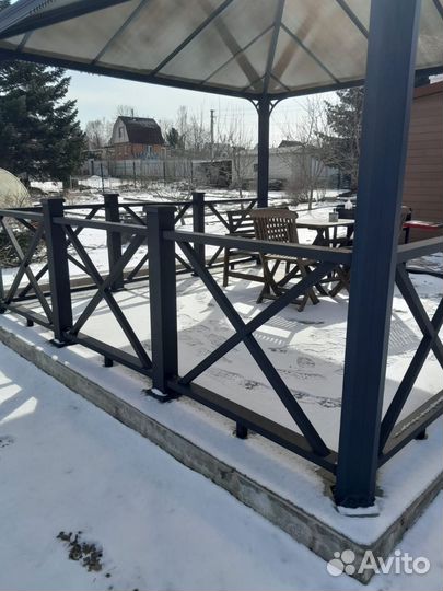 Перила из дпк. Цвет Графит