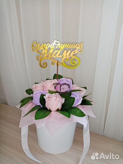 Букет из мыльных роз