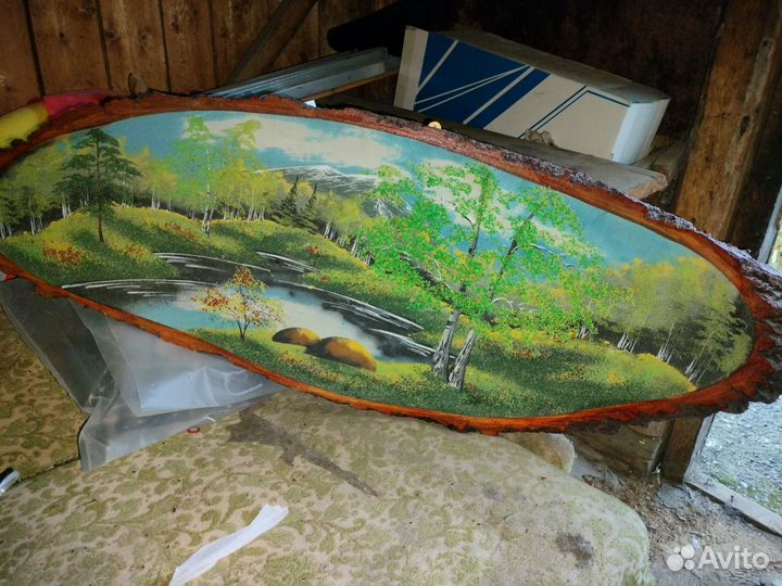 Картина по дереву