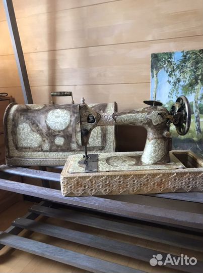 Швейная машинка зингер бу декупаж