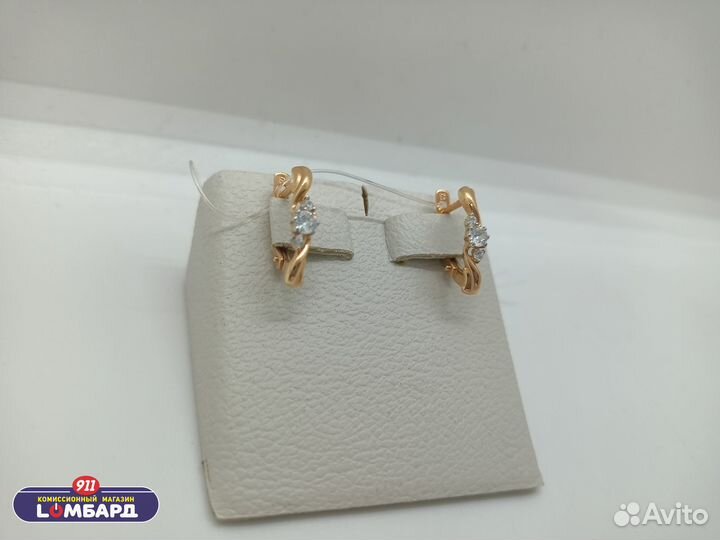 Золотые серьги 585