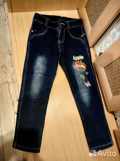 Джинсы утеплённые на 110-116