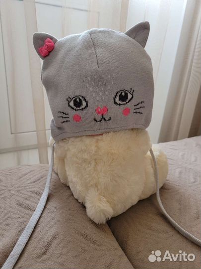 Шапочка для девочки на весну размер 46-48