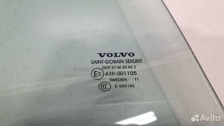 Стекло двери задней правой Volvo S60 2010-2018