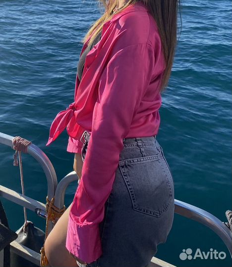 Атласная рубашка s