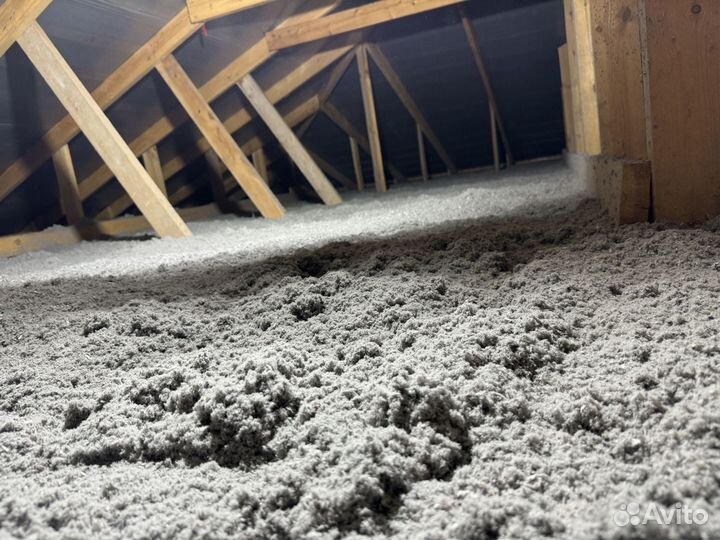 Утепление эковатой доставка и установка
