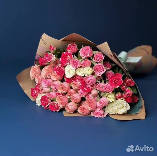 Розы кустовые доставка цветов букет