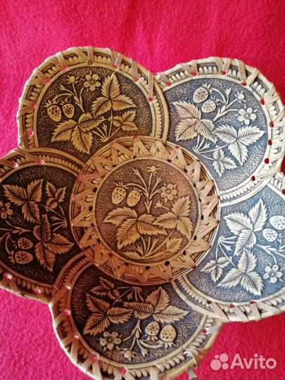 Конфетница из бересты винтажная 