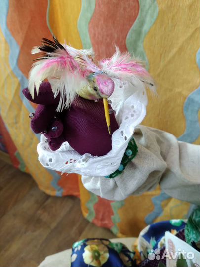 Кукла в чулочной технике для интерьера