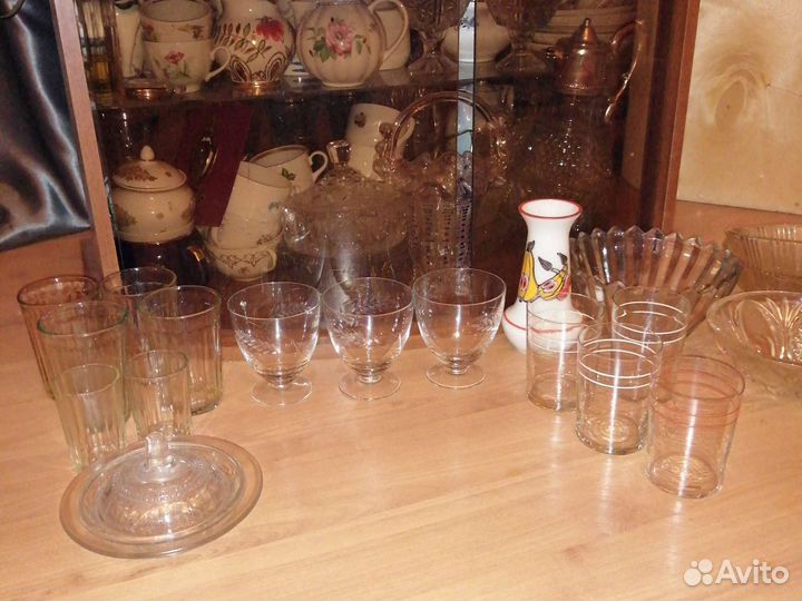 Фужеры Чехия, тарелки, чайницы, блюда лфз, Дулево