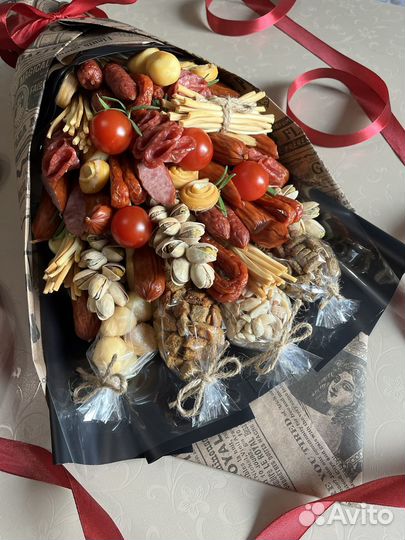 Мужской букет/ мясной букет для отца/ из колбасы
