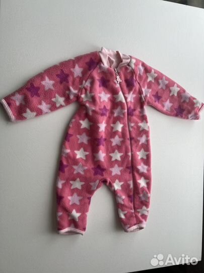 Комбинезон флисовый для новорожденных теплый 56,68