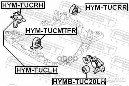 Подушка двигателя передняя hymtucmtfr Febest
