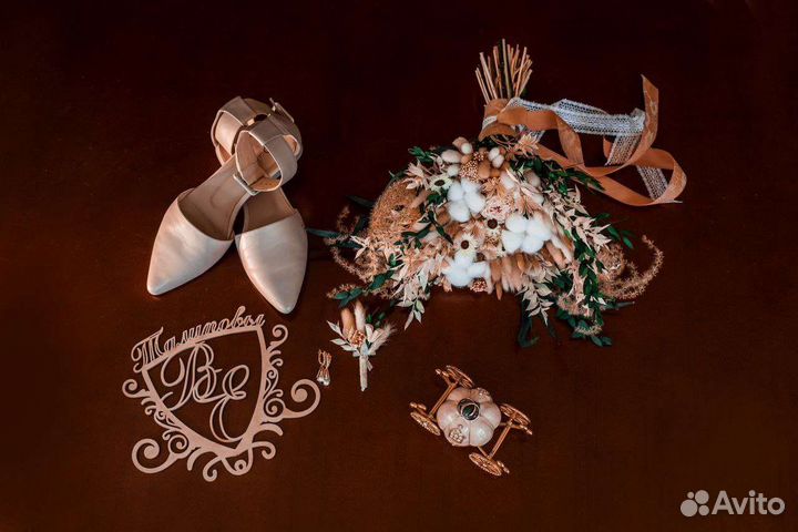 Свадебный букет, букет невесты из сухоцветов