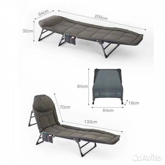 Раскладушка новая с матрасом