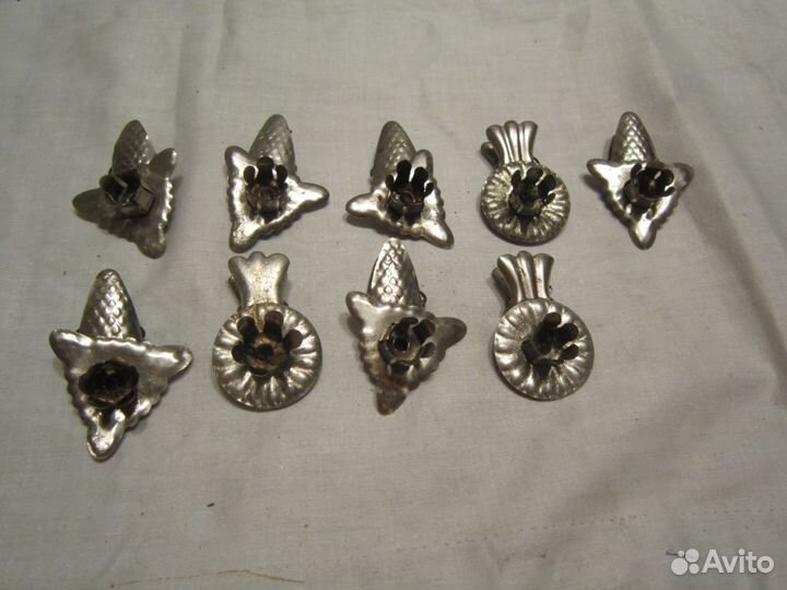 Ёлочная игрушка прищепка-подсвечник старинная