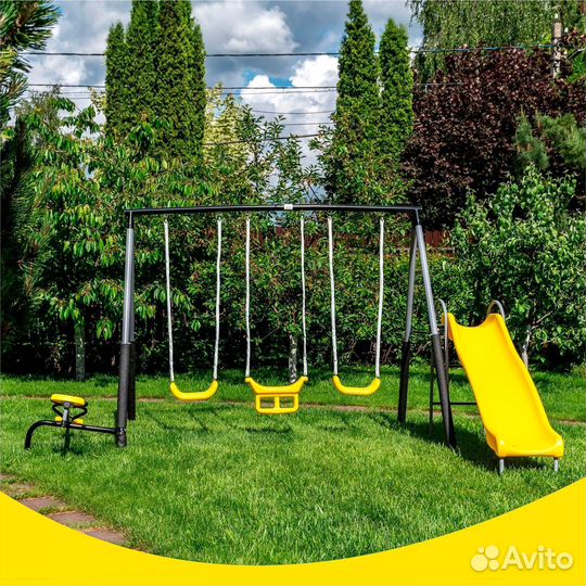 Детский комплекс качели с горкой 74560