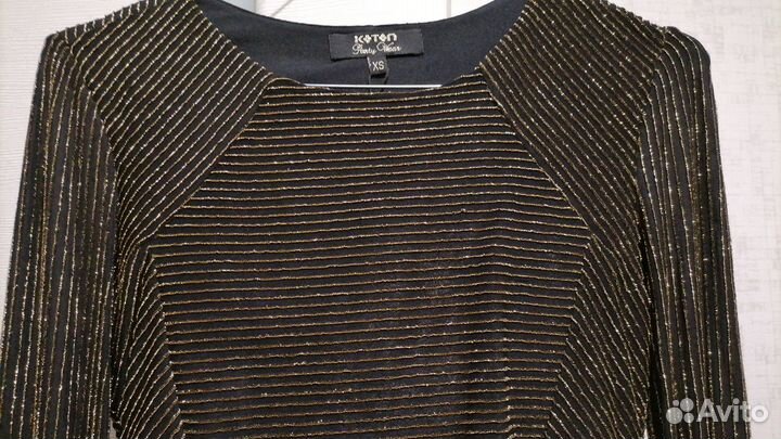 Новый Комплект юбка топ р.40 золотистый