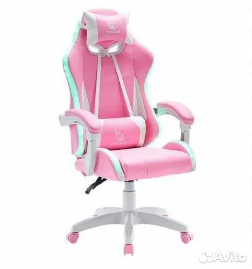 Кресло компьютерное игровое розовое