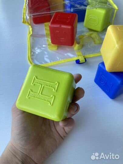 Набор кубиков в прозрачном рюкзачке