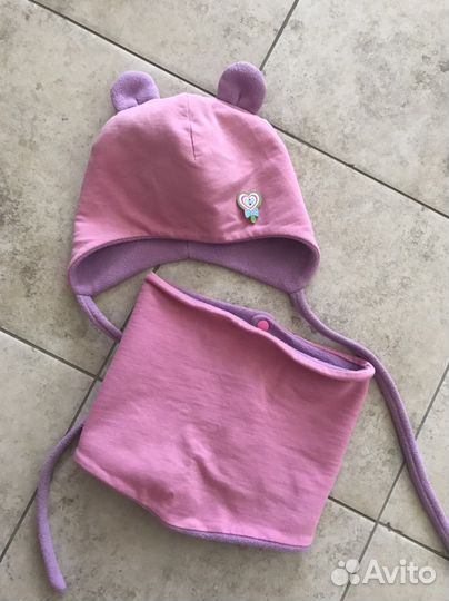 Комплект шапка, шарф весна